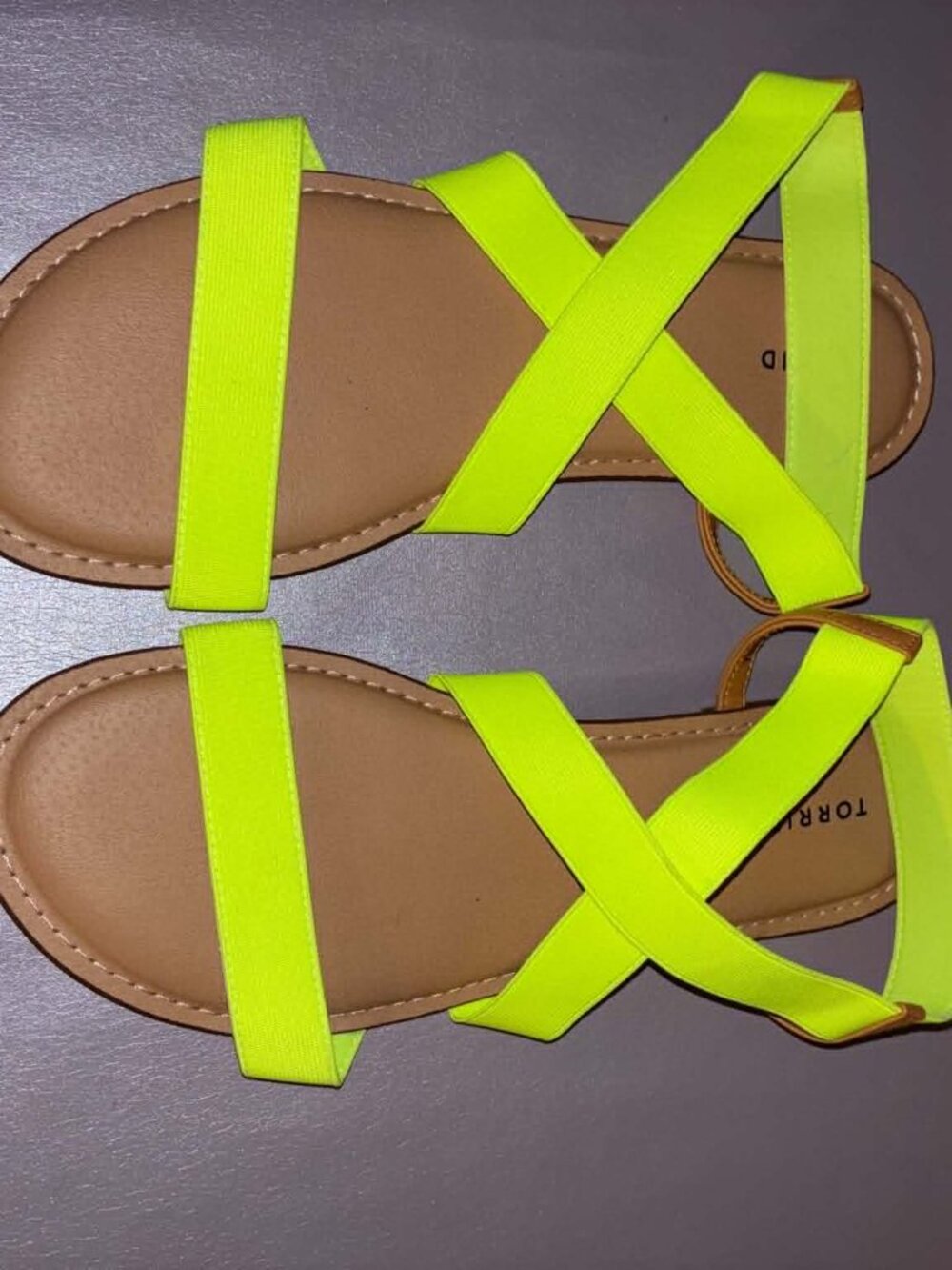 Torrid Neon Crisscross Sandal (WW) — Bright Neon Green — Size 13 — BNWOT